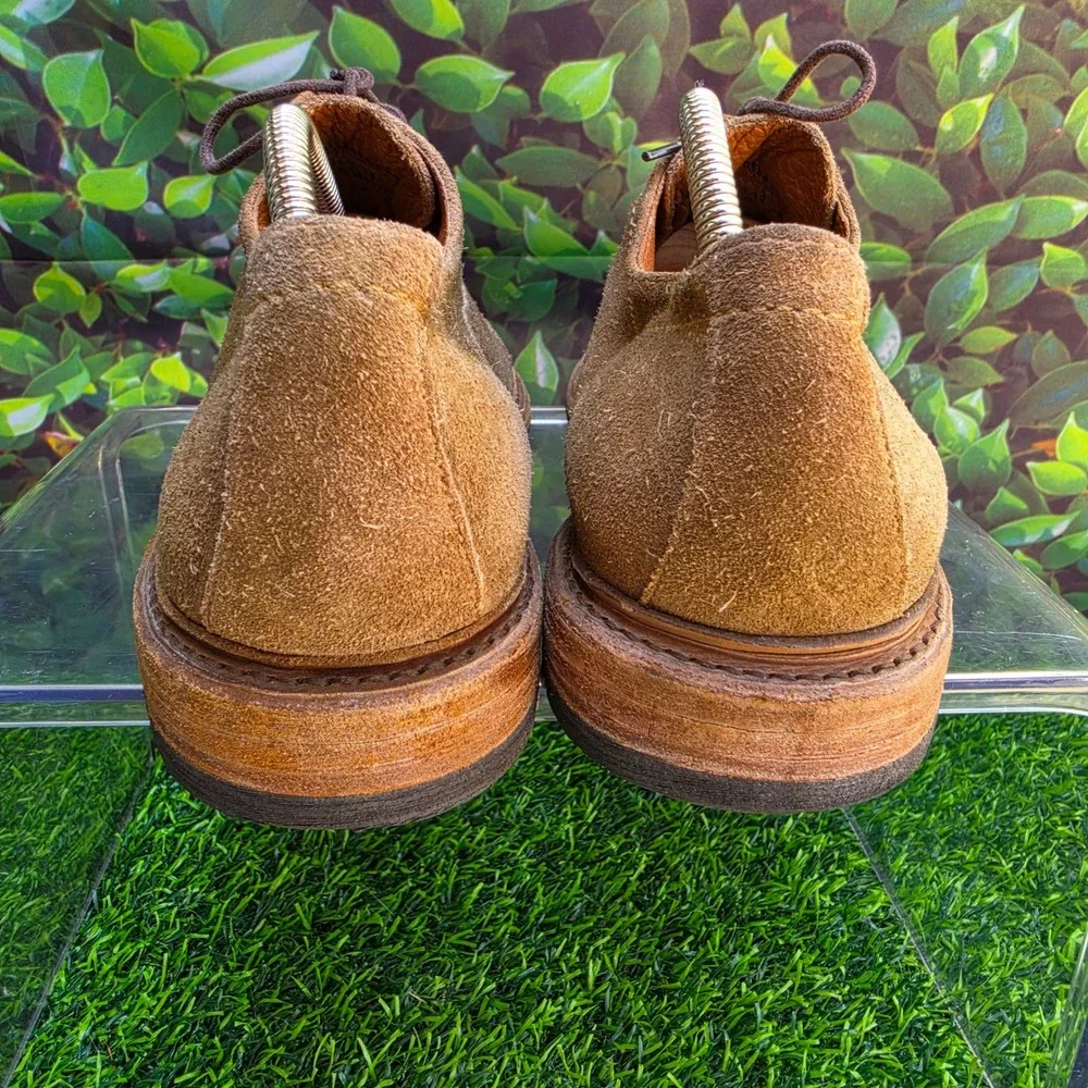 Frye James Crepe Oxford Tan Suede Cap Toe Mens Shoes 4001 D 12
